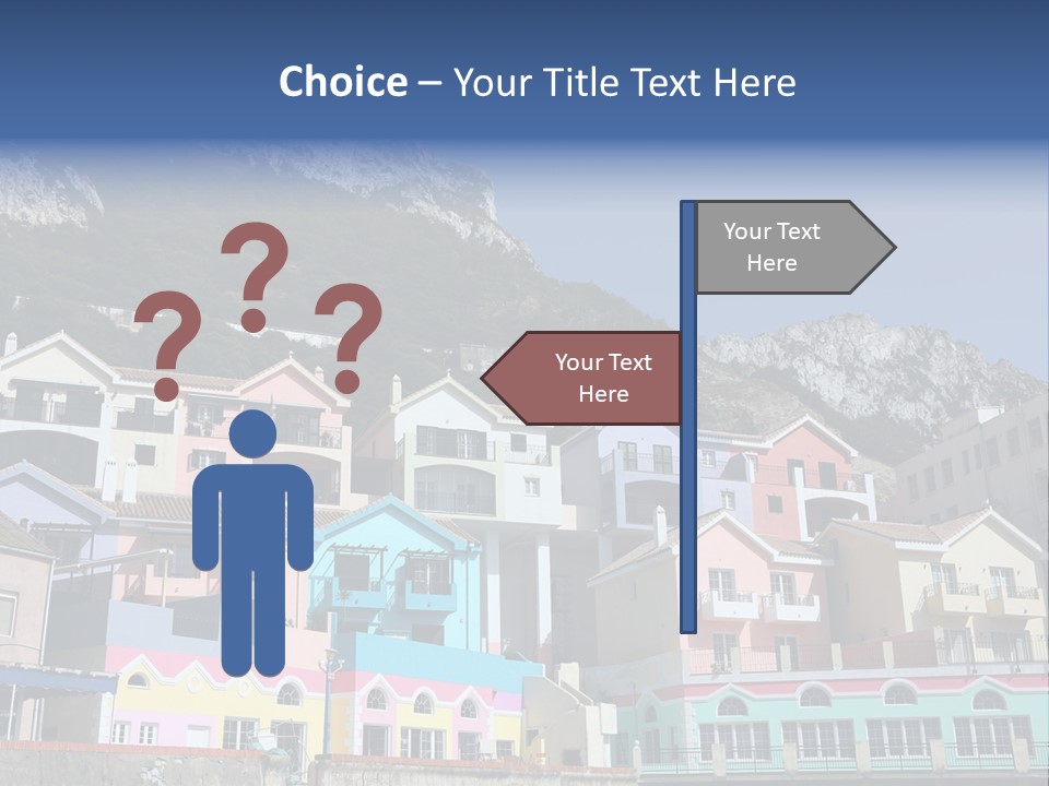 Houses By The Cliff PowerPoint Template