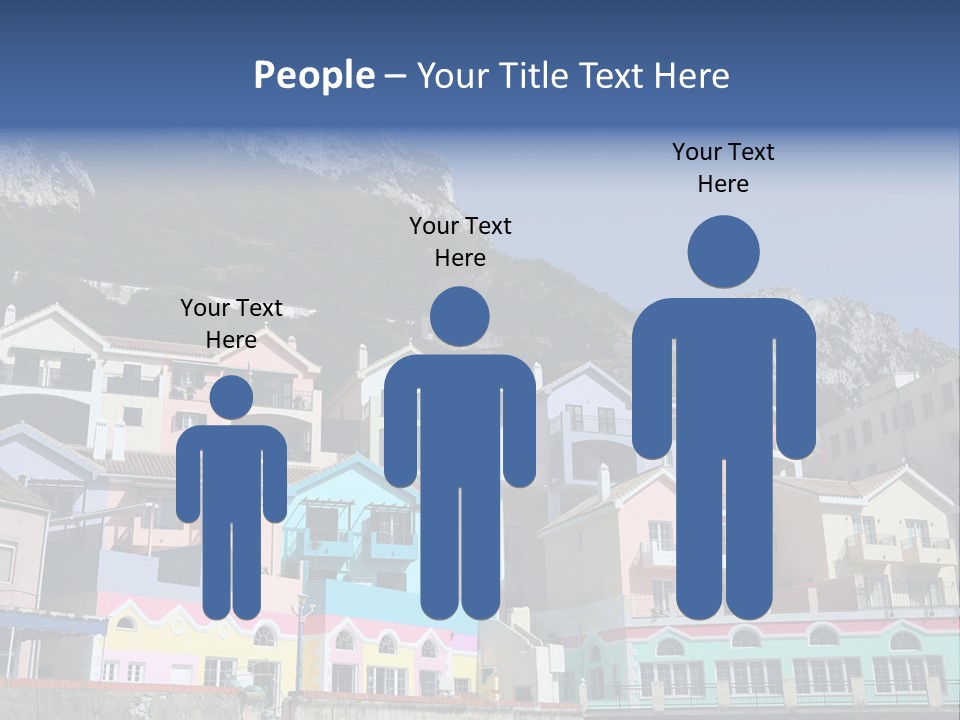 Houses By The Cliff PowerPoint Template