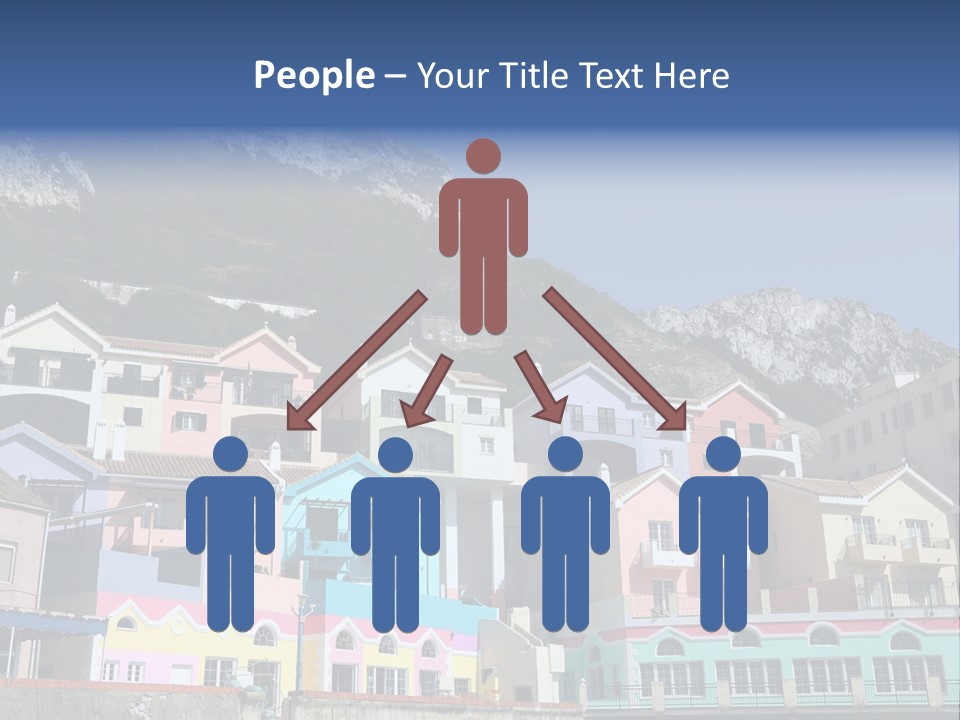 Houses By The Cliff PowerPoint Template