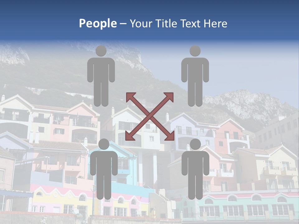 Houses By The Cliff PowerPoint Template