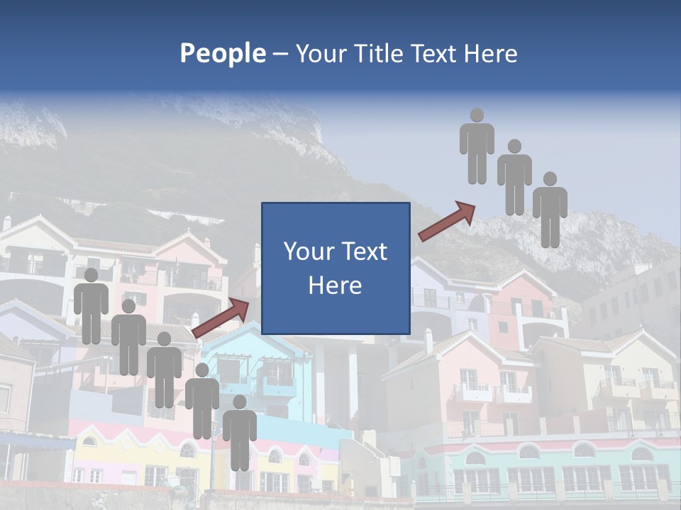 Houses By The Cliff PowerPoint Template