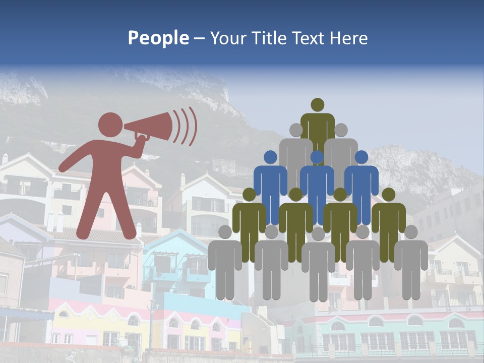 Houses By The Cliff PowerPoint Template