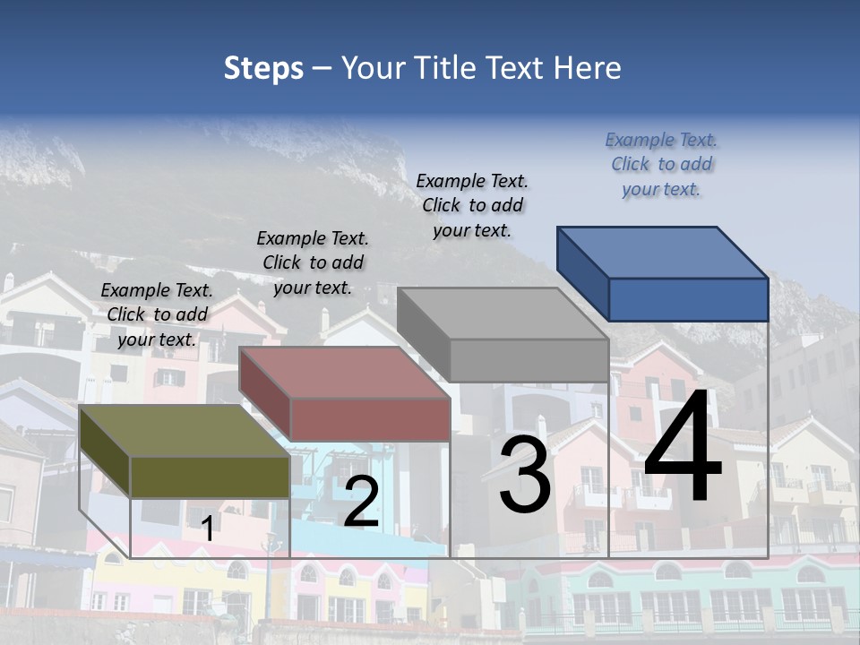 Houses By The Cliff PowerPoint Template