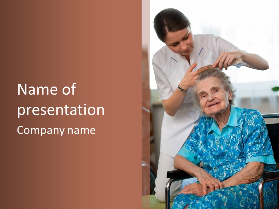 Granny's Combing PowerPoint Template
