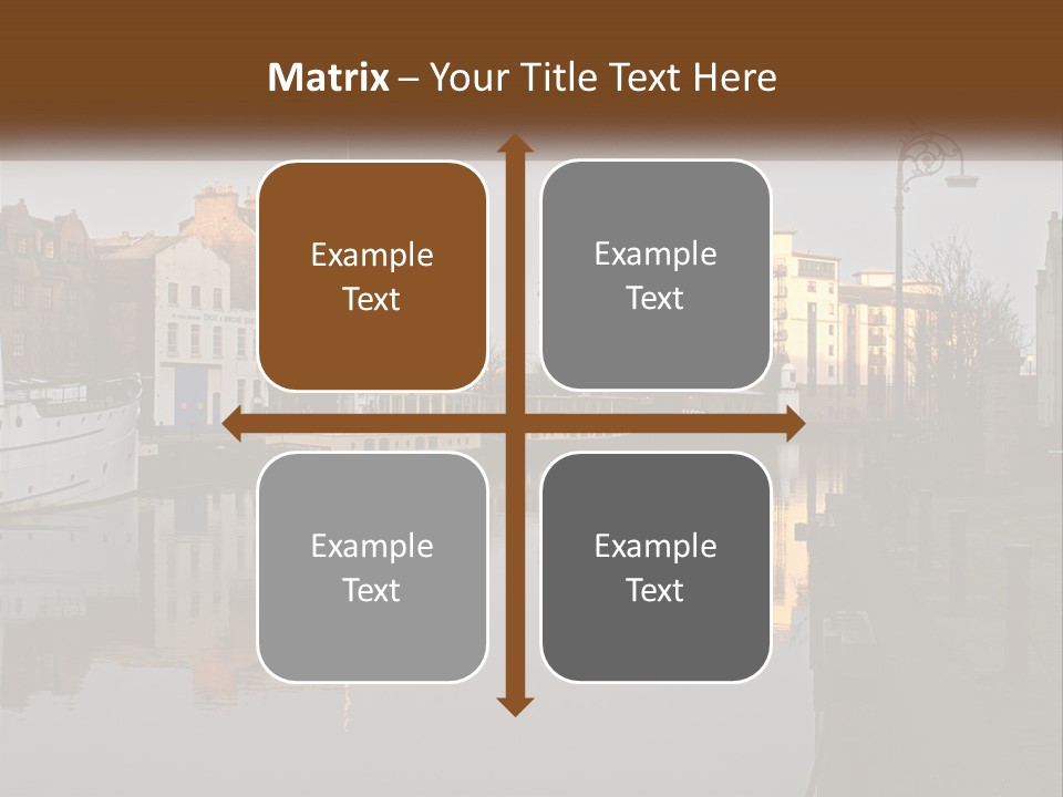 City With A Bay PowerPoint Template