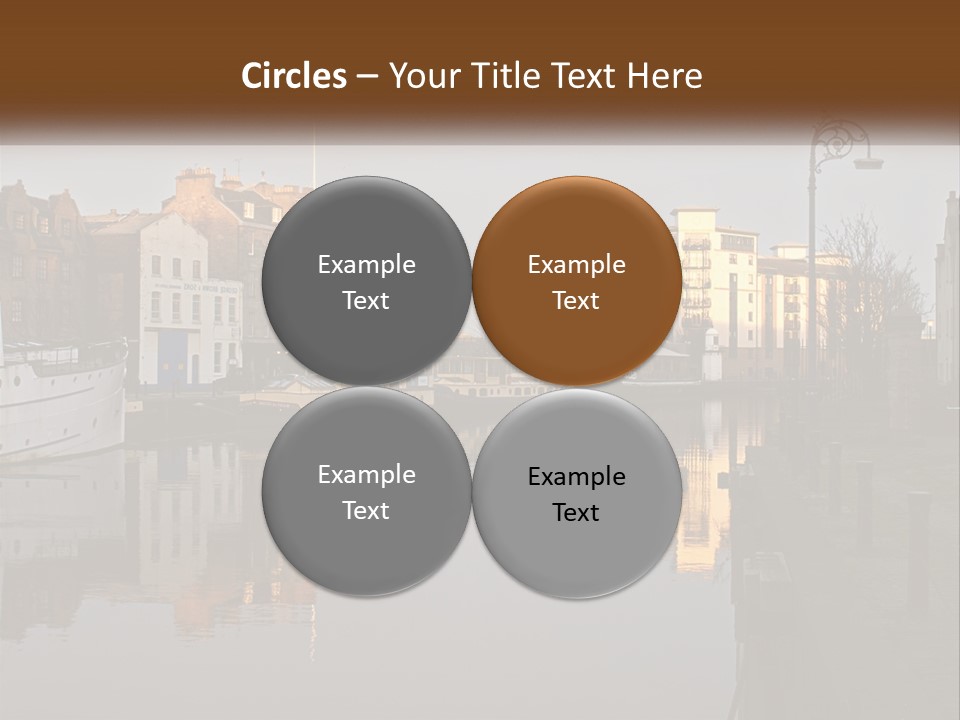 City With A Bay PowerPoint Template