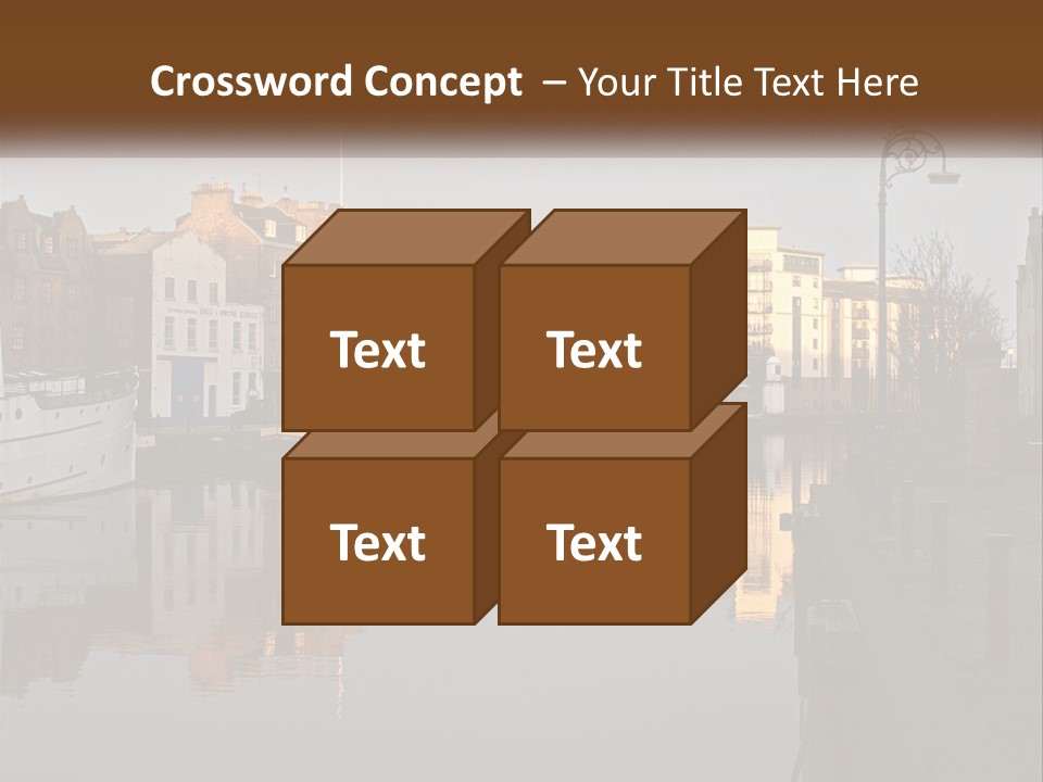 City With A Bay PowerPoint Template