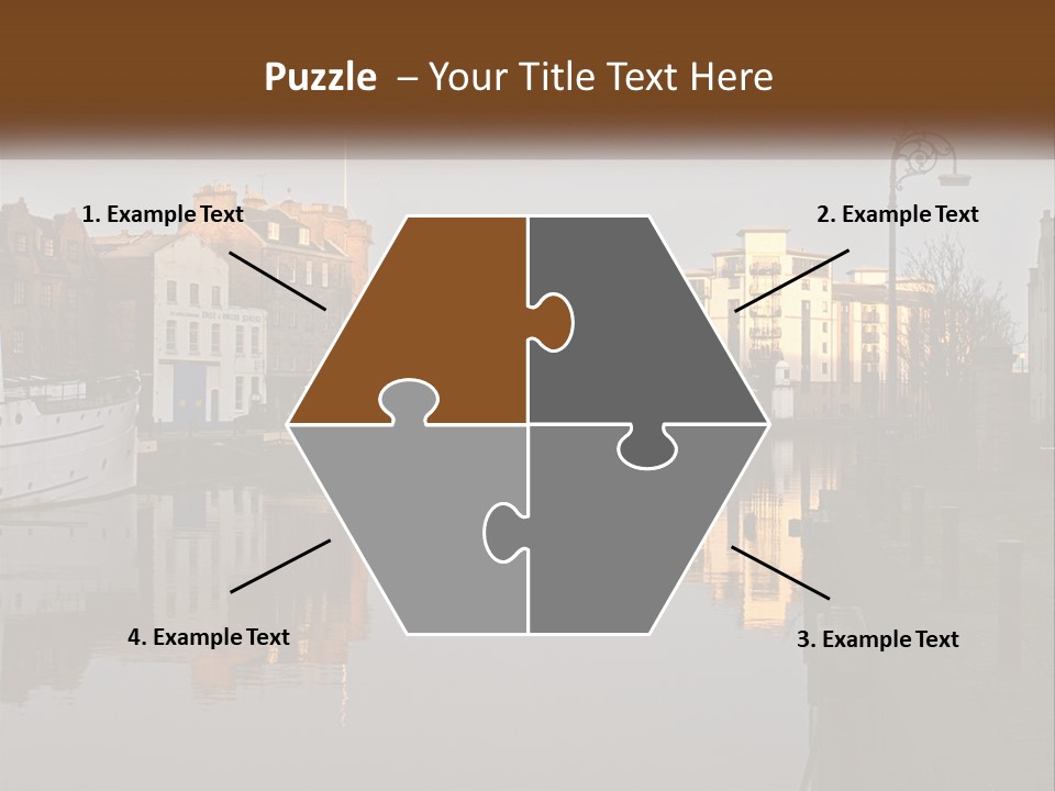 City With A Bay PowerPoint Template
