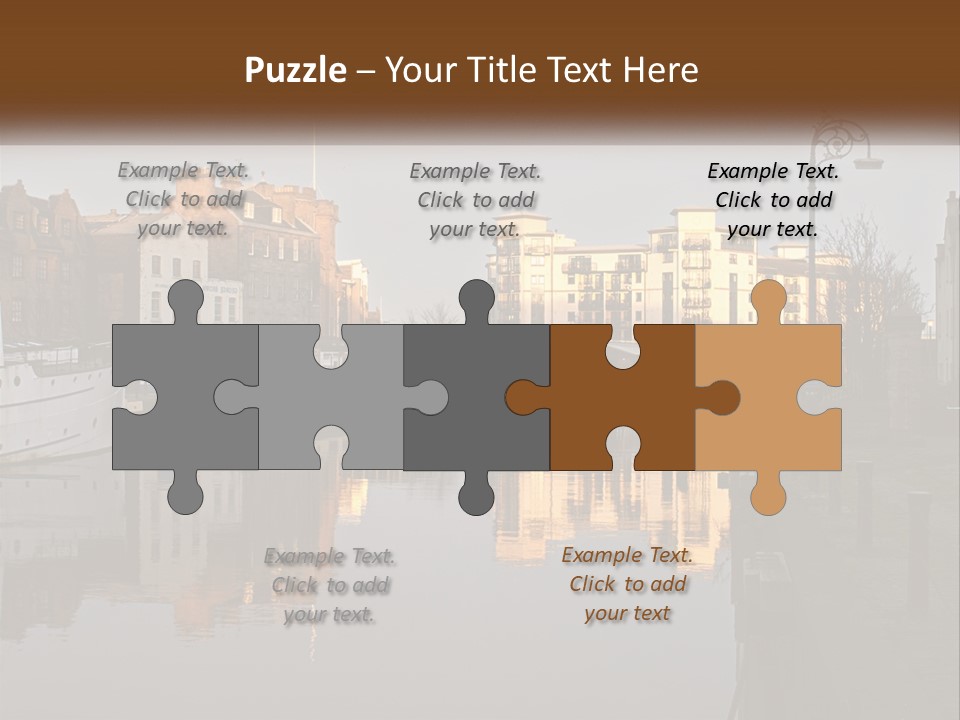 City With A Bay PowerPoint Template