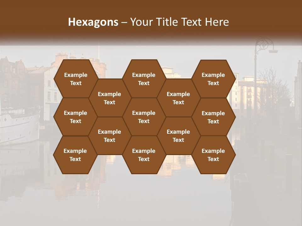 City With A Bay PowerPoint Template
