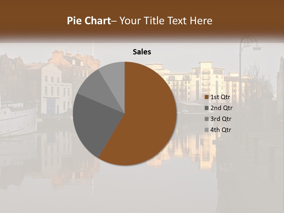 City With A Bay PowerPoint Template
