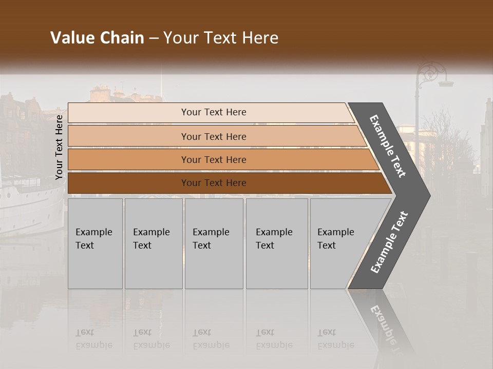 City With A Bay PowerPoint Template