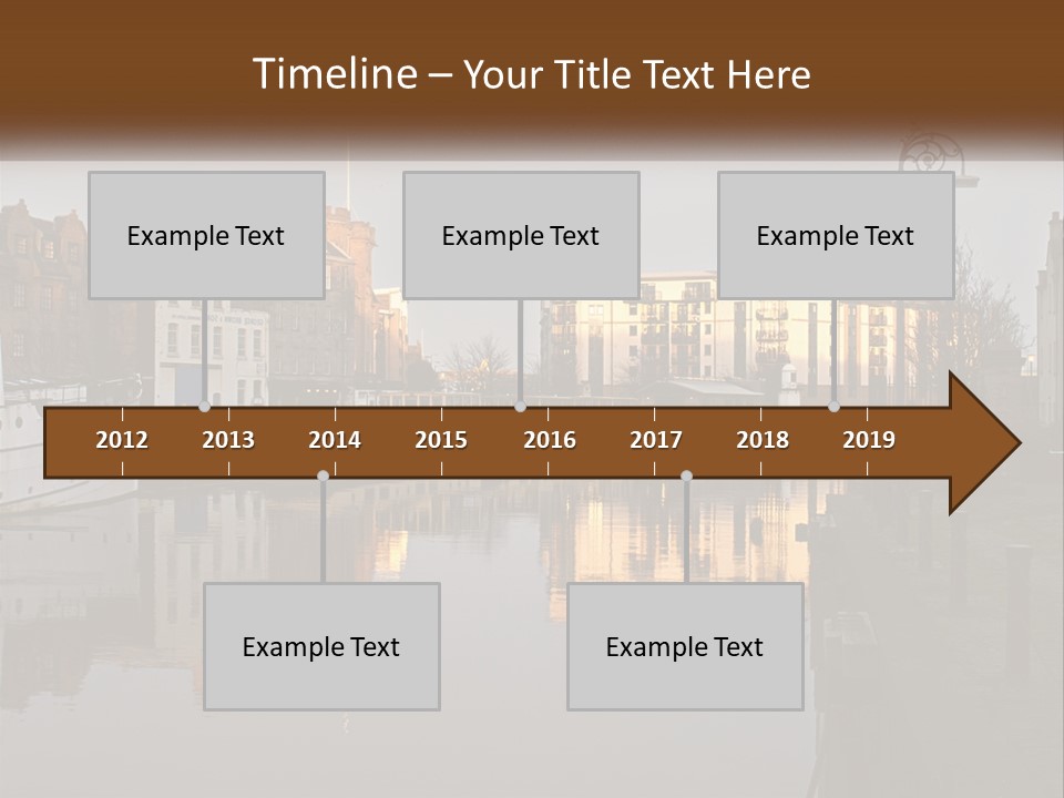 City With A Bay PowerPoint Template
