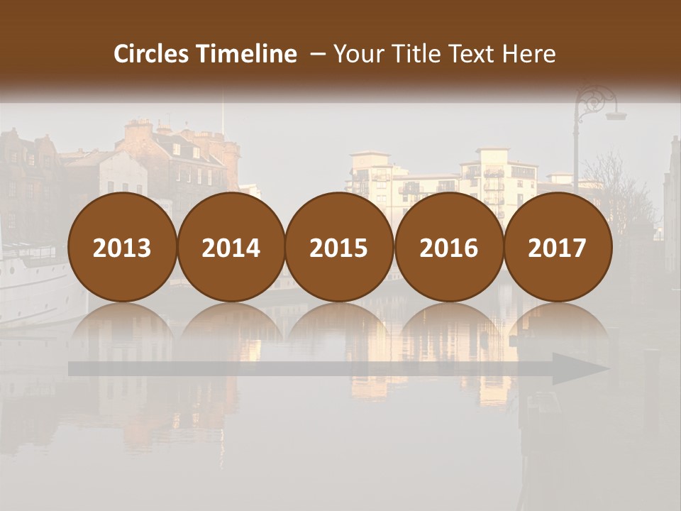 City With A Bay PowerPoint Template