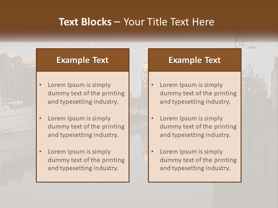 City With A Bay PowerPoint Template