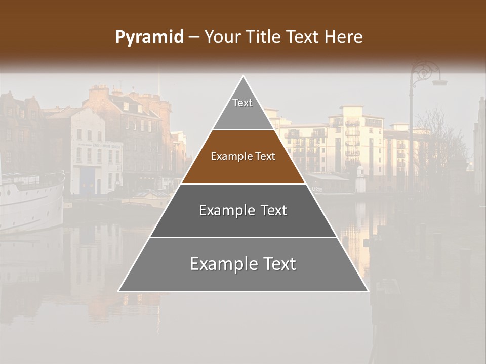 City With A Bay PowerPoint Template