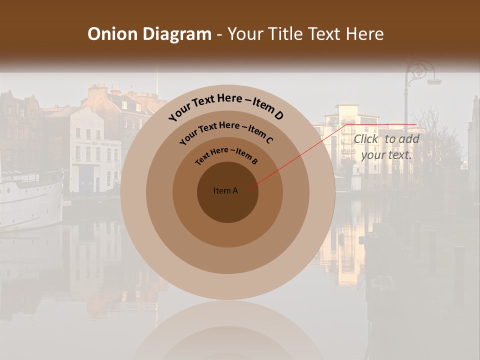 City With A Bay PowerPoint Template