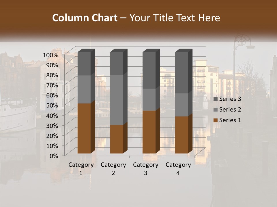 City With A Bay PowerPoint Template