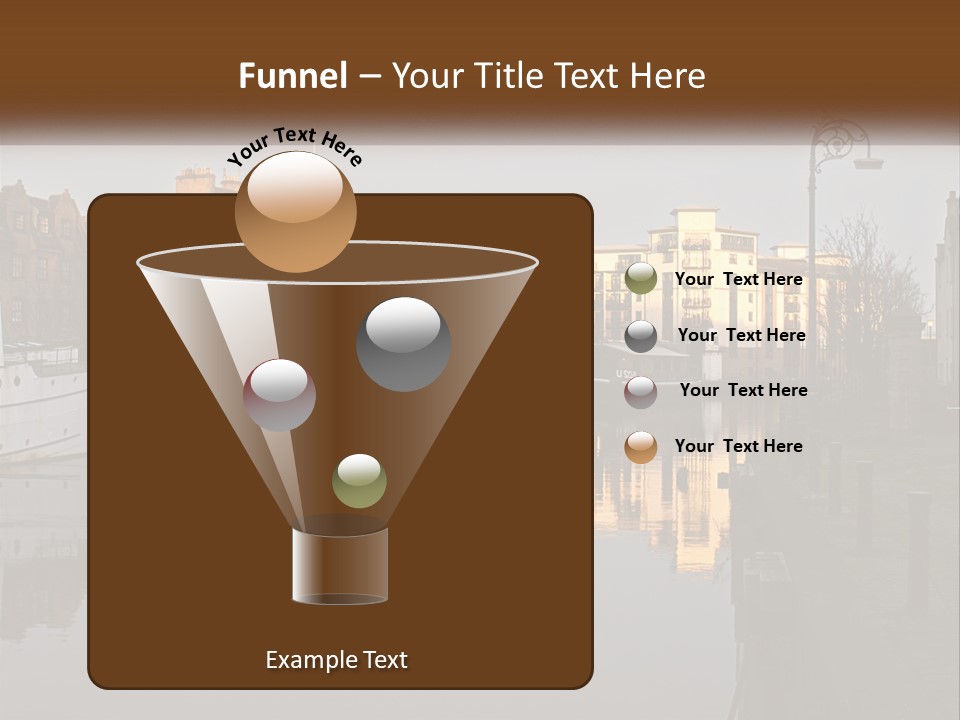 City With A Bay PowerPoint Template