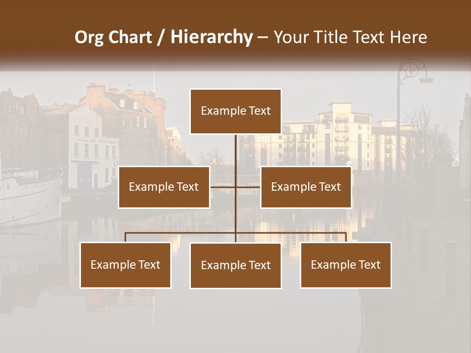 City With A Bay PowerPoint Template