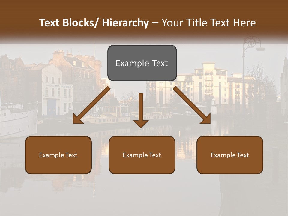 City With A Bay PowerPoint Template