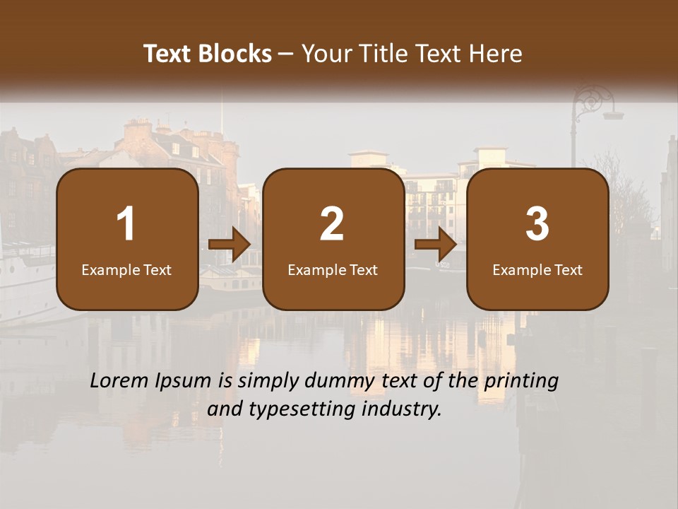 City With A Bay PowerPoint Template