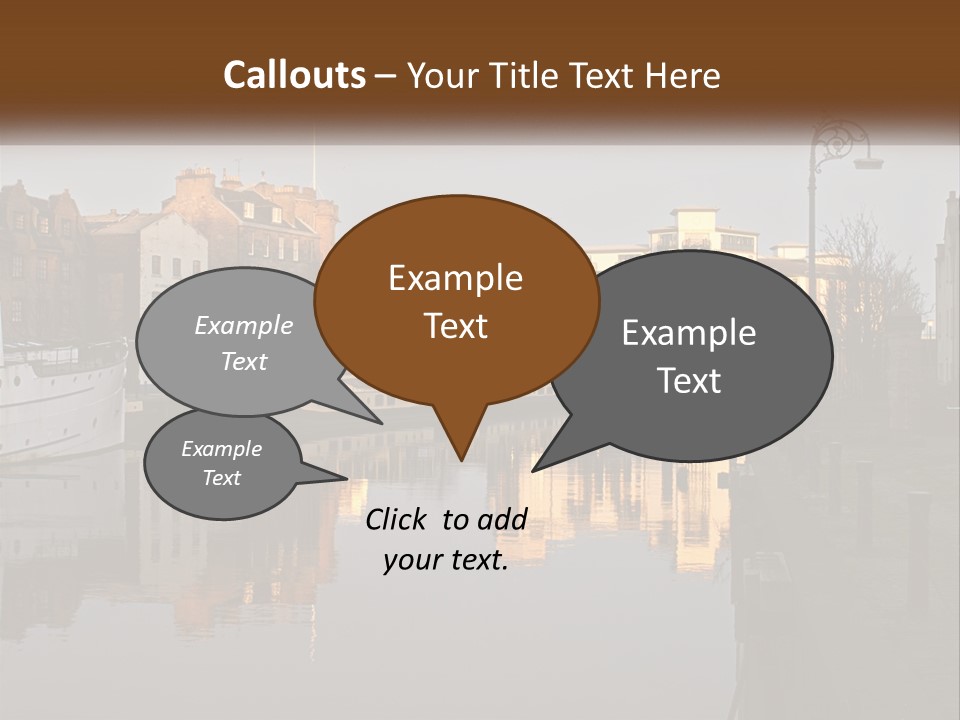 City With A Bay PowerPoint Template