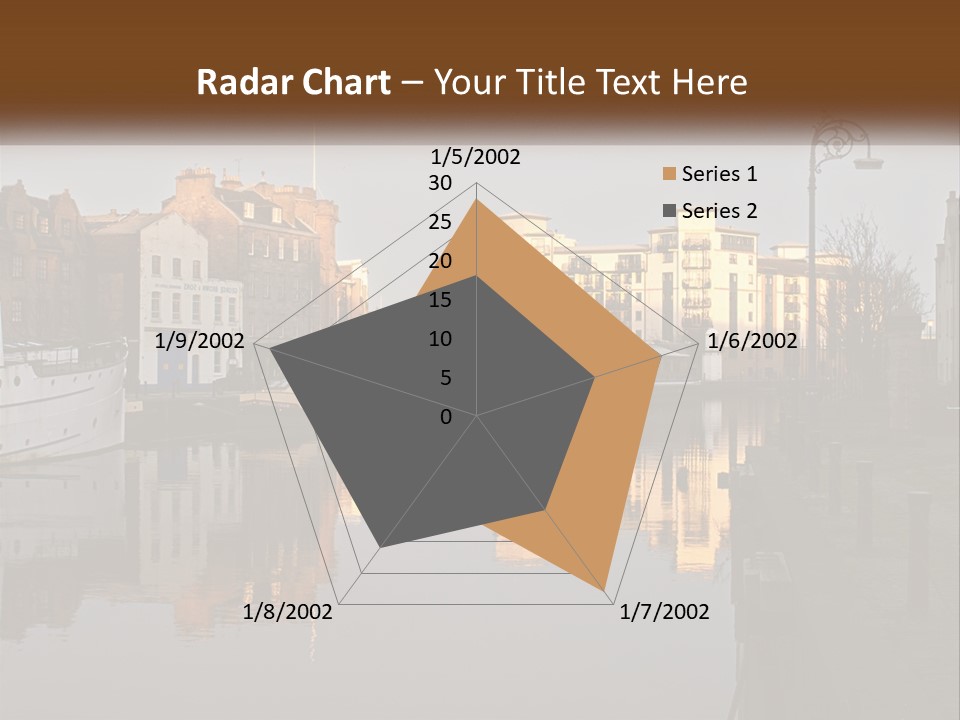 City With A Bay PowerPoint Template