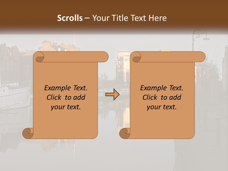 City With A Bay PowerPoint Template