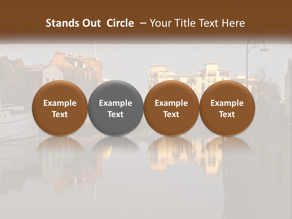 City With A Bay PowerPoint Template