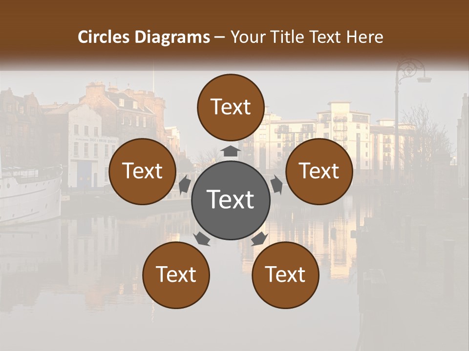 City With A Bay PowerPoint Template