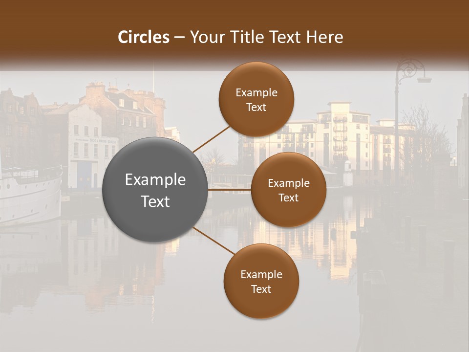 City With A Bay PowerPoint Template