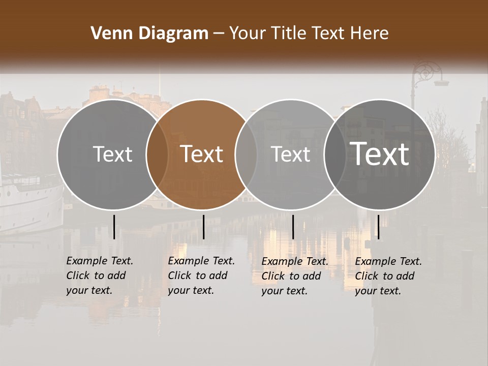 City With A Bay PowerPoint Template