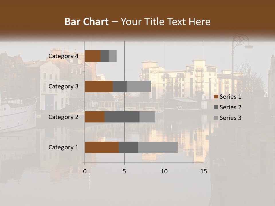 City With A Bay PowerPoint Template