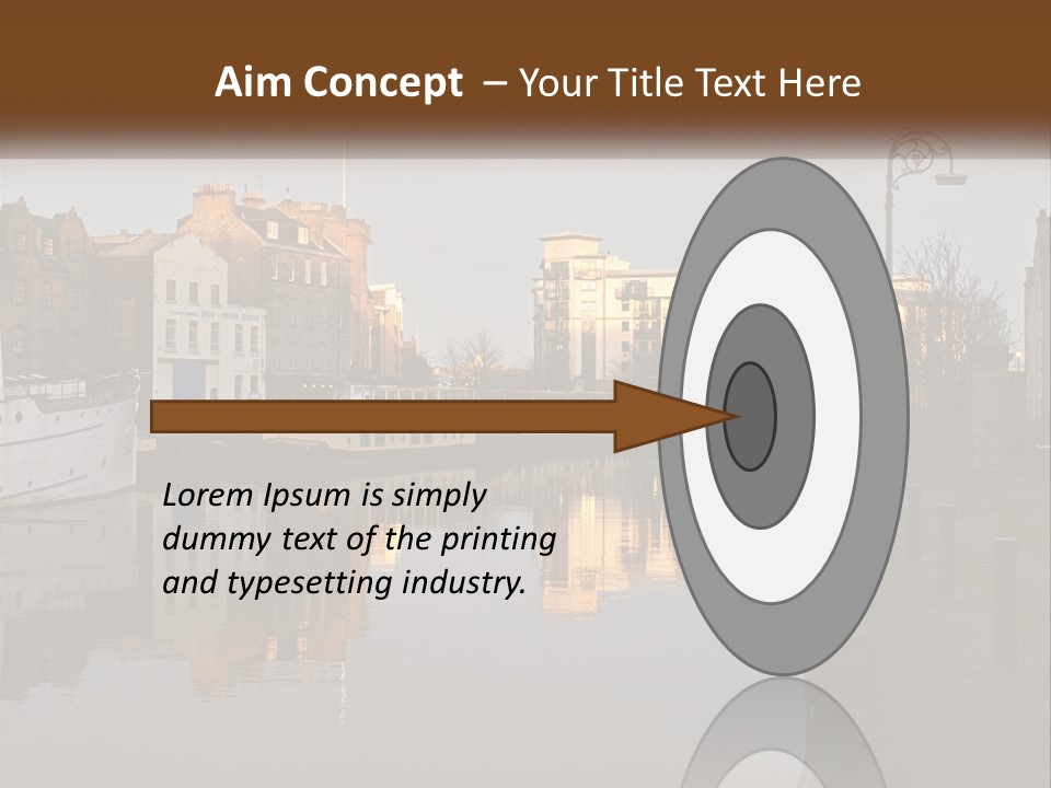 City With A Bay PowerPoint Template