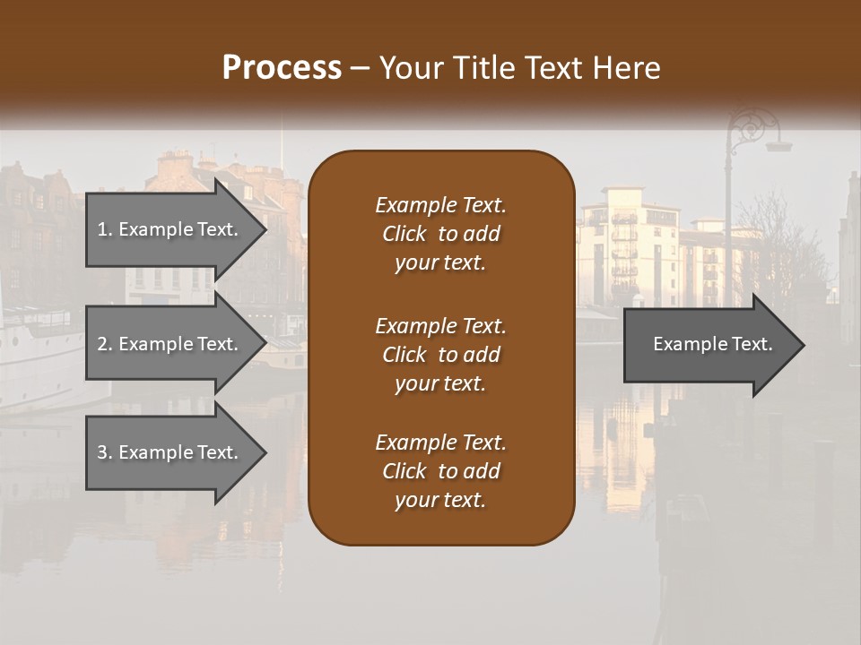 City With A Bay PowerPoint Template