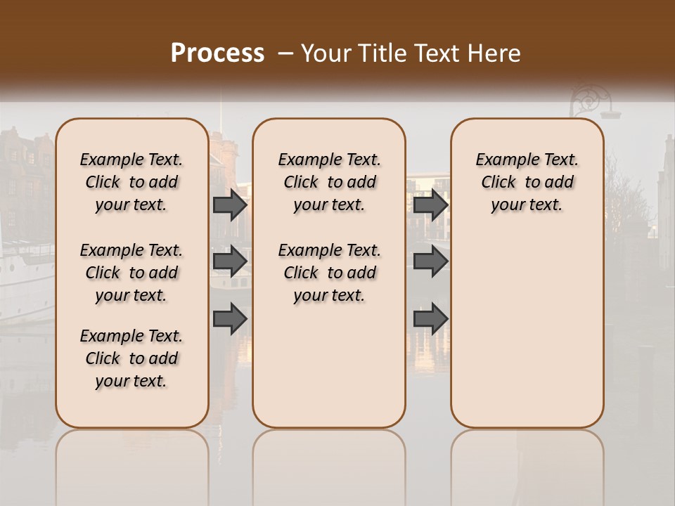 City With A Bay PowerPoint Template
