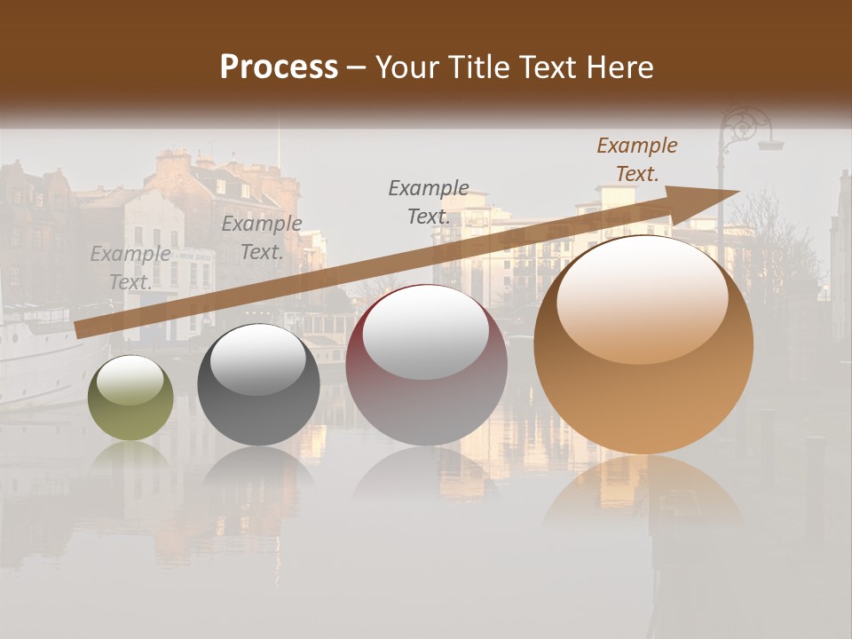 City With A Bay PowerPoint Template