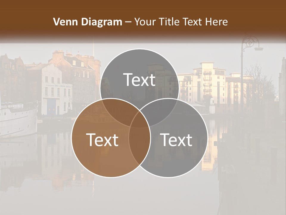 City With A Bay PowerPoint Template