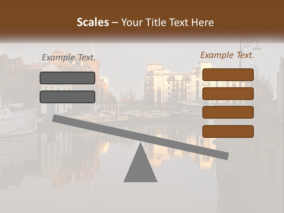 City With A Bay PowerPoint Template