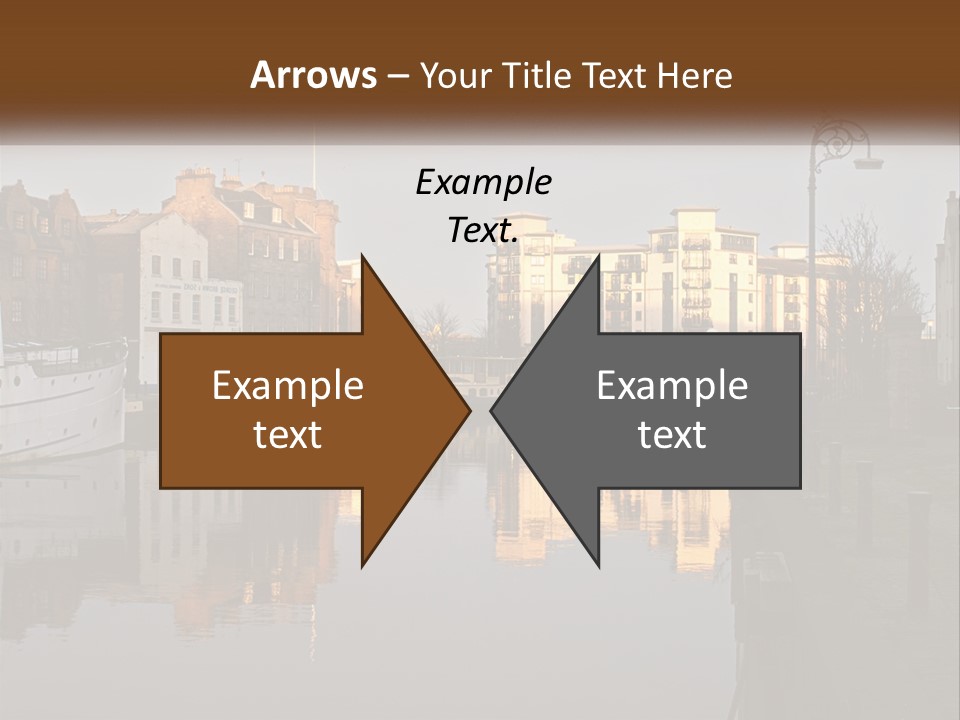 City With A Bay PowerPoint Template