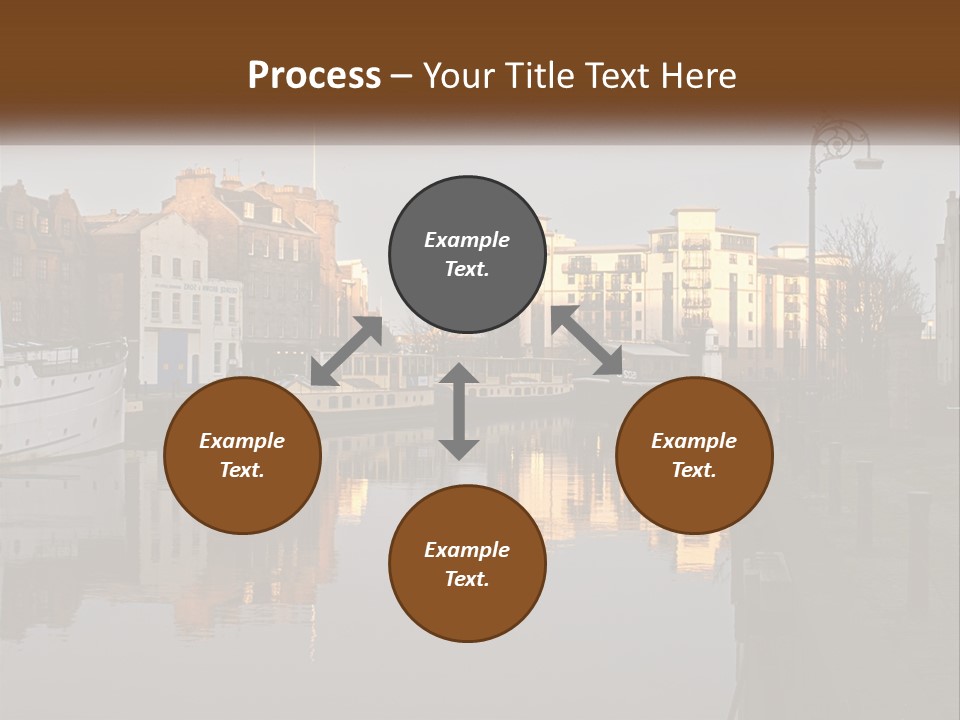 City With A Bay PowerPoint Template