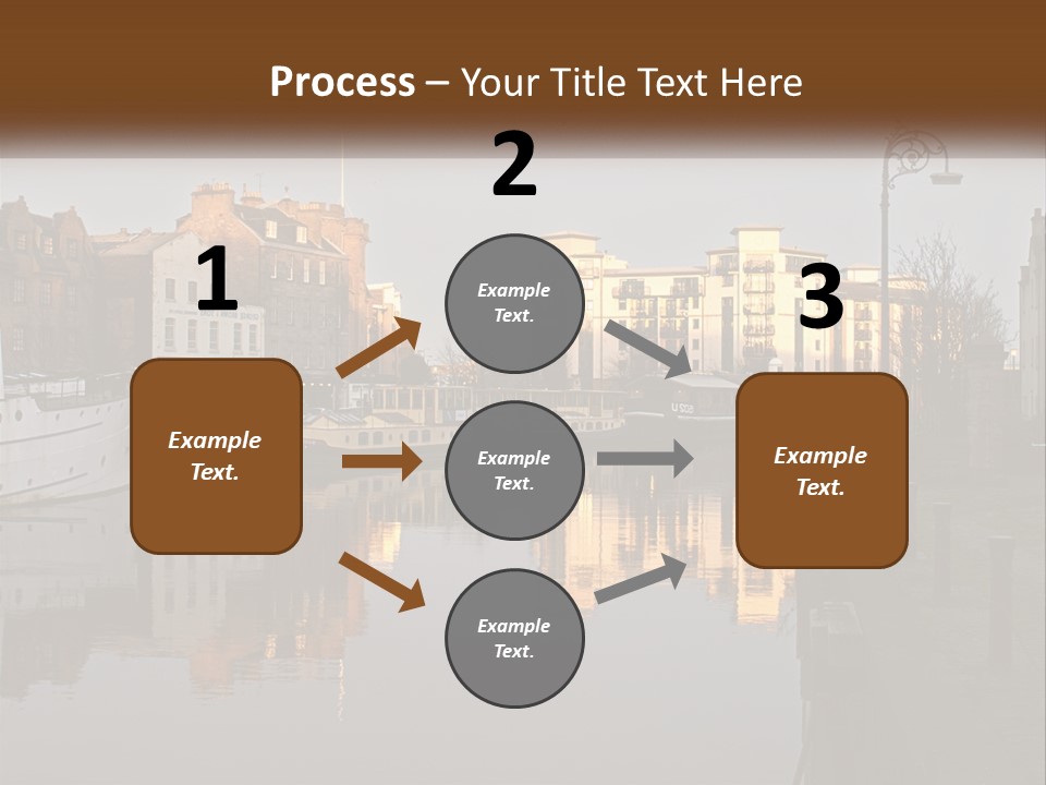 City With A Bay PowerPoint Template