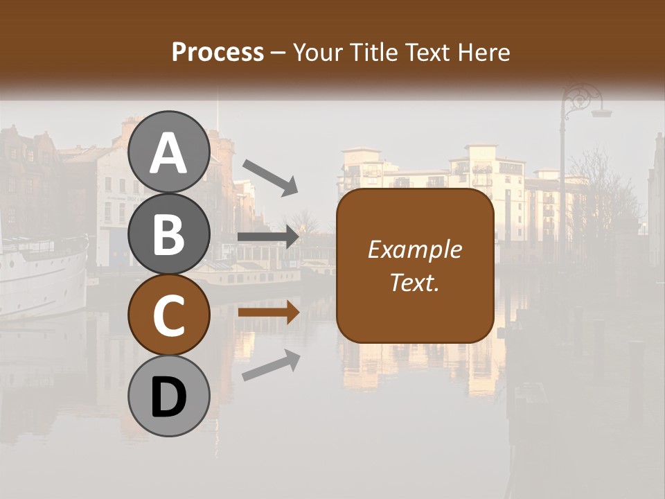 City With A Bay PowerPoint Template