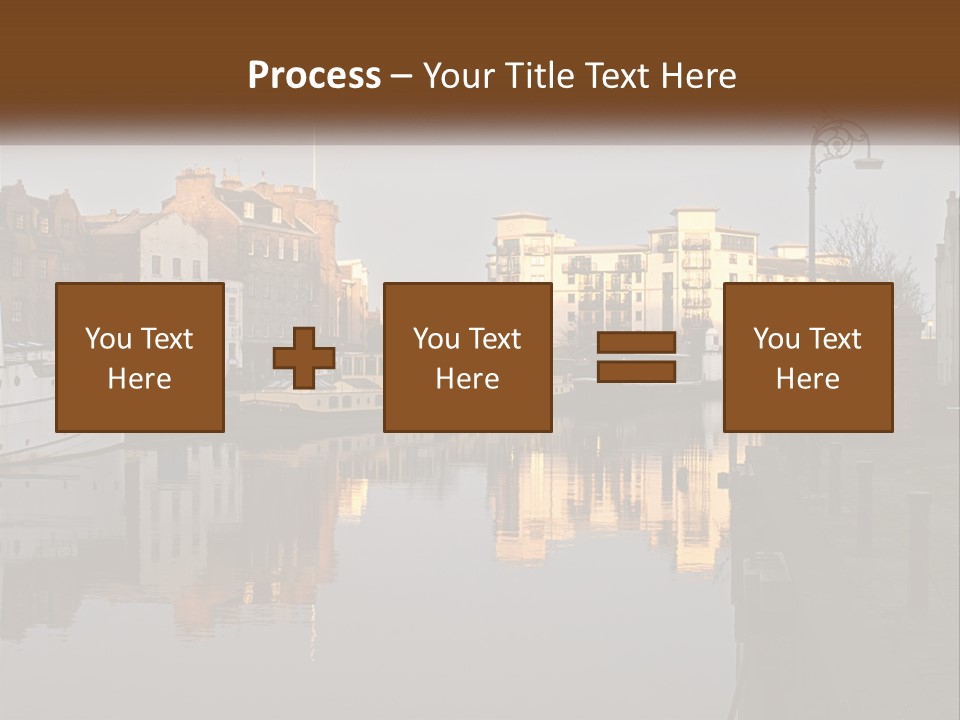 City With A Bay PowerPoint Template