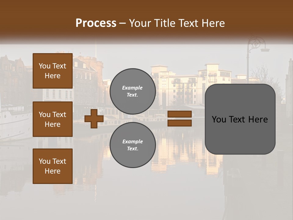 City With A Bay PowerPoint Template