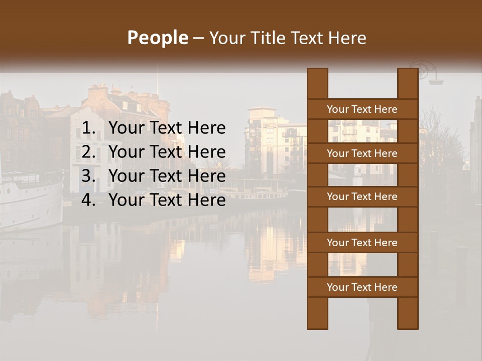 City With A Bay PowerPoint Template