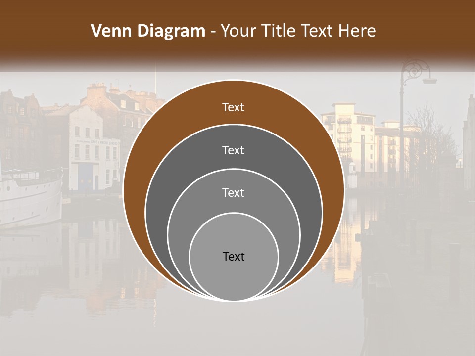 City With A Bay PowerPoint Template