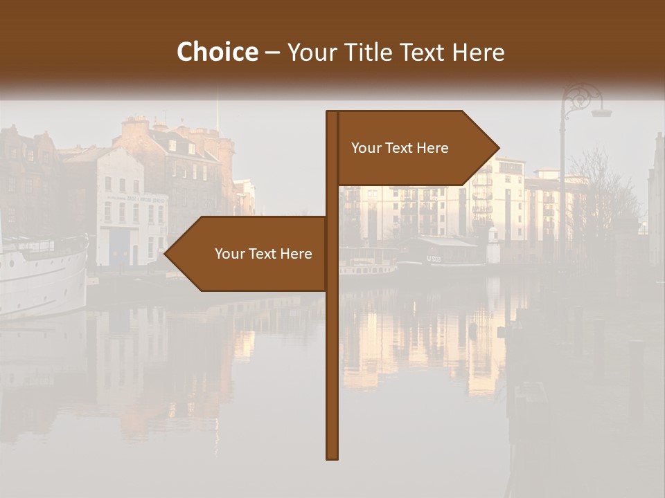 City With A Bay PowerPoint Template