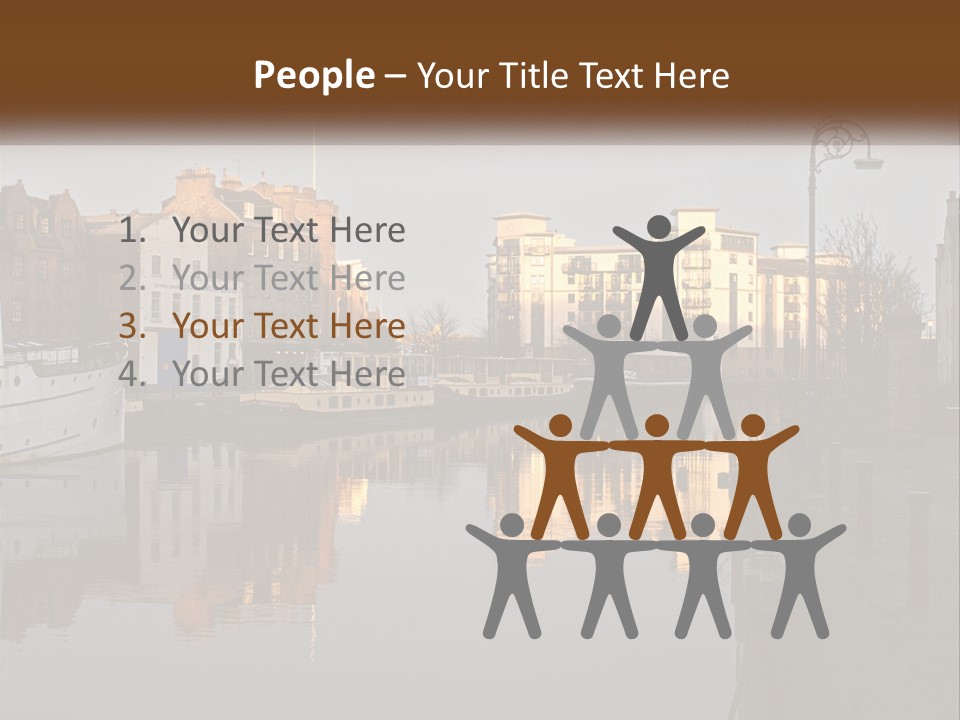 City With A Bay PowerPoint Template